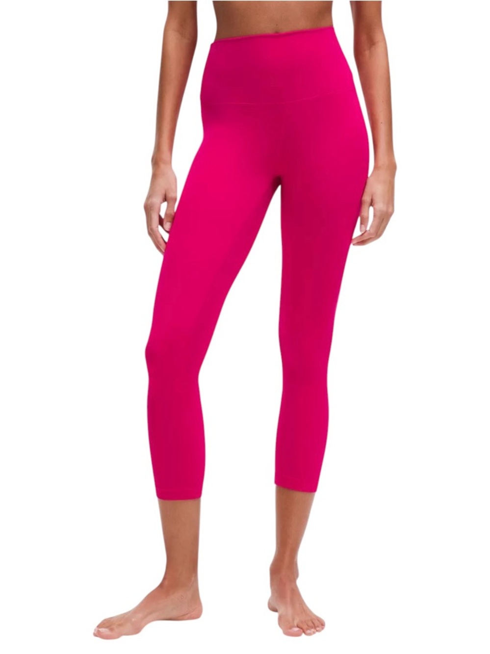 Lululemon Align High-Rise 23” Crop Leggings Bright Fuchsia Activewear Size 14